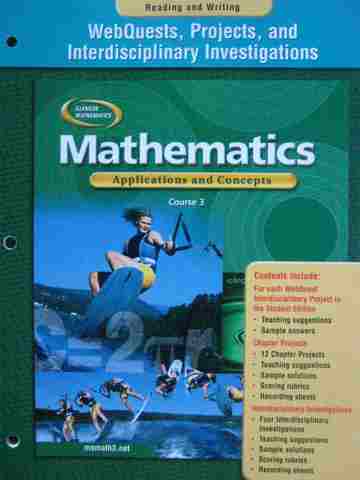 (image for) Mathematics Course 3 WebQuests Projects & Interdisciplinary (P)