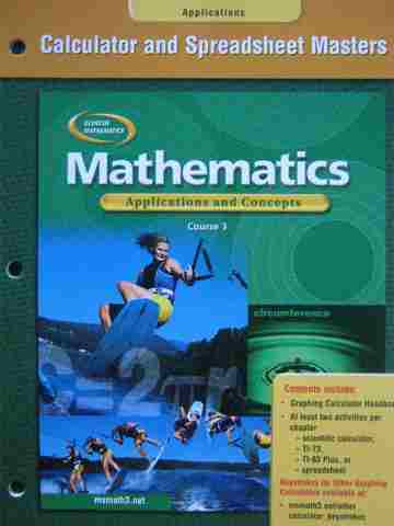 (image for) Mathematics Course 3 Calculator & Spreadsheet Masters (P)