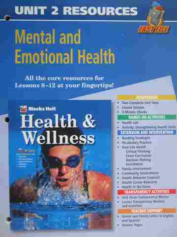 (image for) Health & Wellness Unit 2 Resources Mental & Emotional Health (P)