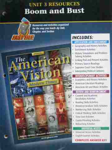 (image for) American Vision Modern Times Unit 3 Resources (P)