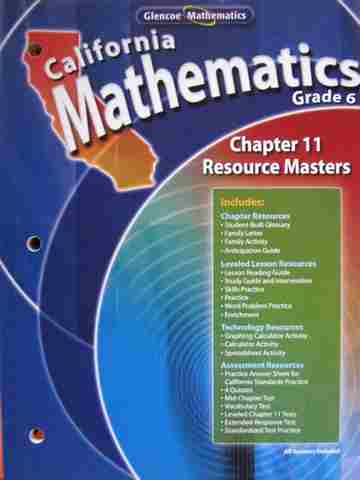 (image for) California Mathematics 6 Chapter 11 Resource Masters (P)