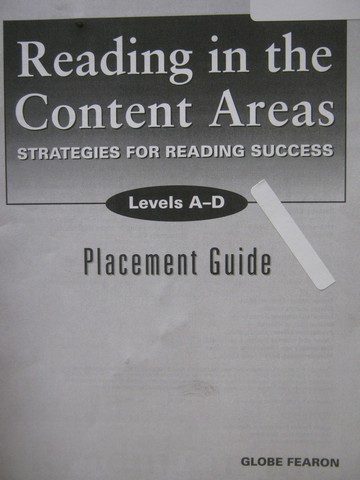 (image for) Reading in the Content Areas A-D Placement Guide (P)