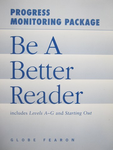 (image for) Be A Better Reader A-G & Starting Out Progress Monitoring (P)