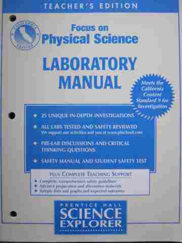 (image for) Focus on Physical Science Laboratory Manual TE (CA)(TE)(P)