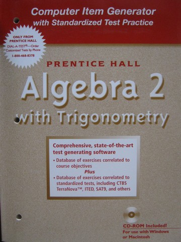 (image for) Algebra 2 with Trigonometry Computer Item Generator (P)