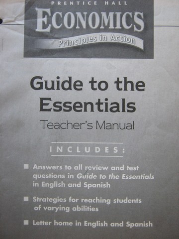 (image for) Economics Principles in Action Guide to the Essentials TM (P)