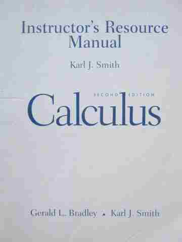 (image for) Calculus 2nd Edition Instructor's Resource Manual (TE)(P)