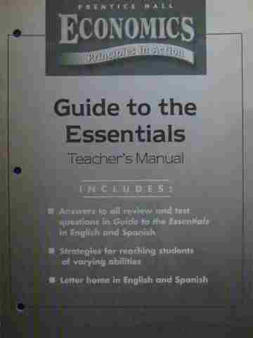 (image for) Economics Principles in Action Guide to Essentials TM (TE)(P)