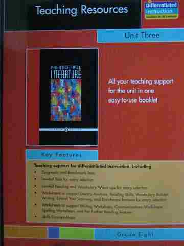 (image for) Literature 8 Teaching Resources Unit 3 (P)