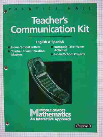 (image for) Middle Grades Mathematics Course 3 Teacher's Communication (P)
