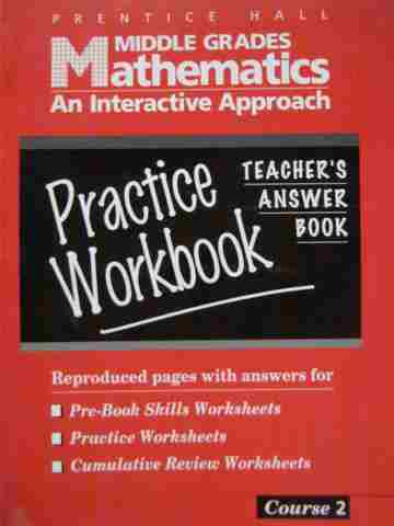(image for) Middle Grades Mathematics Course 2 Practice Workbook TAB (TE)(P)