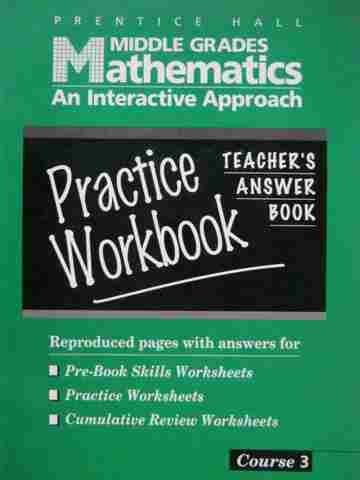 (image for) Middle Grades Mathematics Course 3 Practice Workbook TAB (TE)(P)