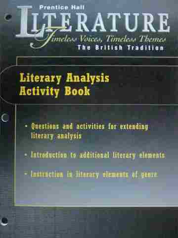 (image for) Literature British Tradition Literary Analysis Activity Book (P)