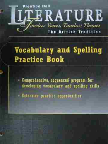 (image for) Literature British Tradition Vocabulary & Spelling Practice (P)