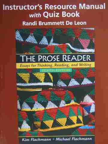 (image for) Prose Reader 8th Edition Instructor's Resource Manual (TE)(P)