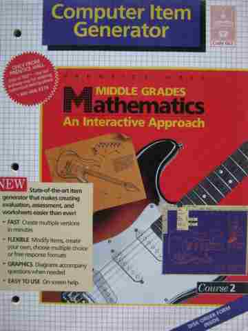 (image for) Middle Grades Mathematics Course 2 Computer Item Generator (P)