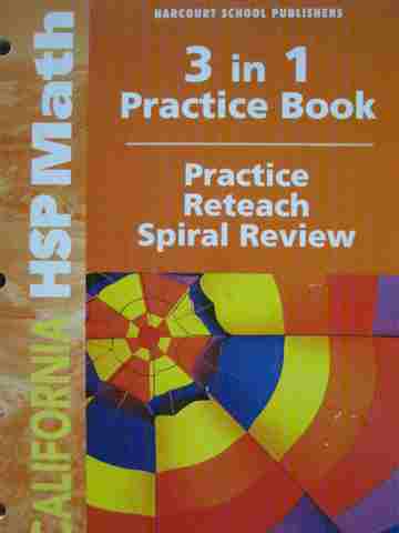 (image for) California HSP Math 5 3 in 1 Practice Book (CA)(P)
