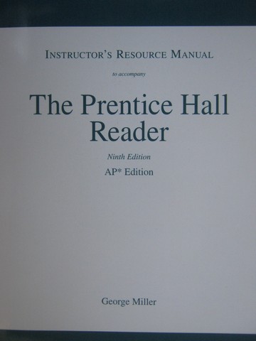 (image for) Prentice Hall Reader 9th Edition AP Edition IRM (TE)(P)