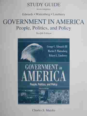 (image for) Government in America 12th Edition Study Guide (P) by Matzke