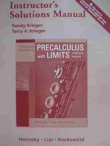 (image for) Precalculus with Limits 4th Edition Instructor's Solutions (P)