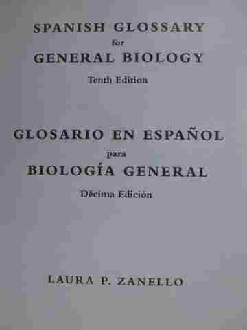 (image for) General Biology 10th Edition Spanish Glossary (P) by Zanello