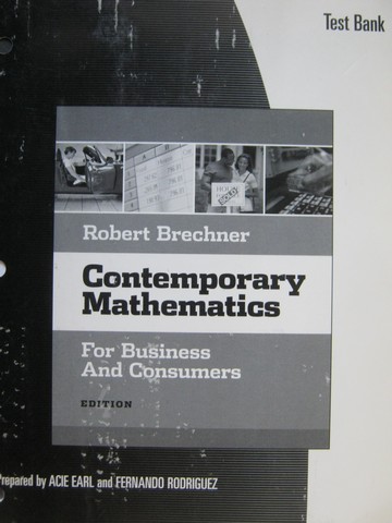 (image for) Contemporary Mathematics for Business & Consumers Test Bank (P)