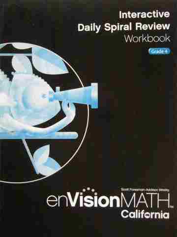 (image for) enVision Math California 4 Interactive Daily Spiral Review (P)