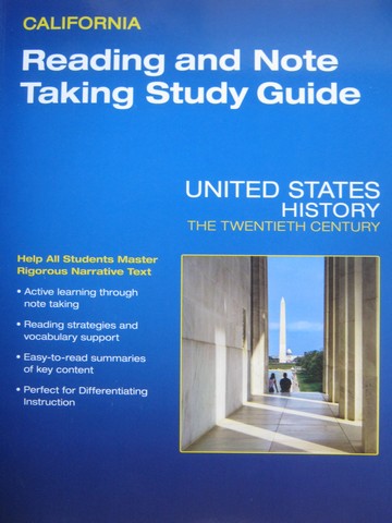(image for) United States History The 20th Century Reading & Note Taking Study Guide (CA)(P)