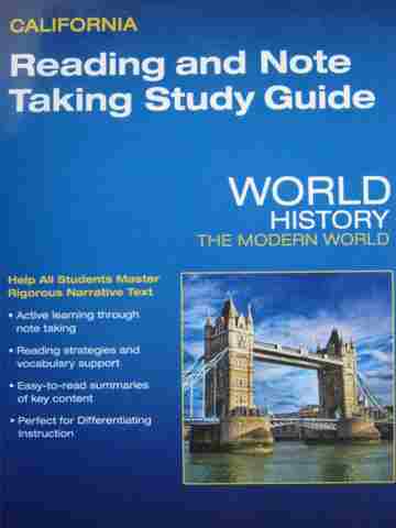 (image for) World History The Modern World Reading & Note Taking Study Guide (CA)(P)