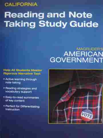 (image for) Magruder's American Government Reading & Note Taking Study Guide (CA)(P)
