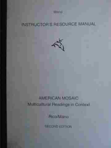 (image for) American Mosaic 2nd Edition Instructor's Resource Manual (TE)(P)