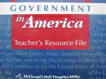 (image for) Government in America Teacher's Resource File (TE)(Pk)