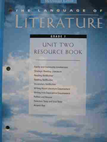 (image for) Language of Literature 7 Unit 2 Resource Book (P)