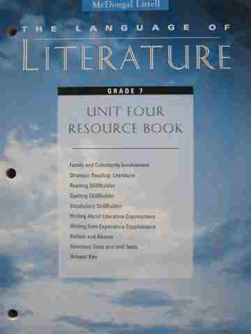 (image for) Language of Literature 7 Unit 4 Resource Book (P)