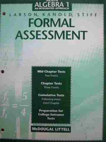 (image for) Heath Algebra 1 An Integrated Approach Formal Assessment (P)