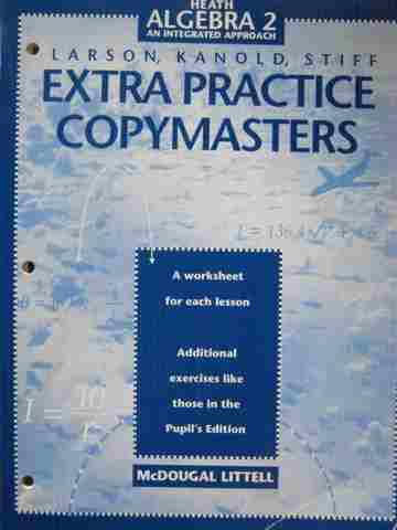 (image for) Heath Algebra 2 Extra Practice Copymasters (P) by David C Falvo