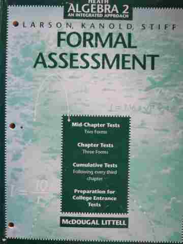 (image for) Heath Algebra 2 An Integrated Approach Formal Assessment (P)