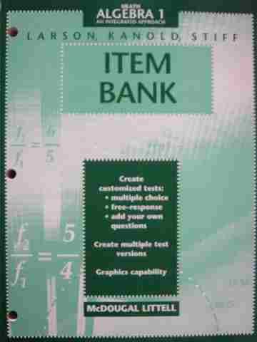 (image for) Heath Algebra 1 An Integrated Approach Item Bank (P)