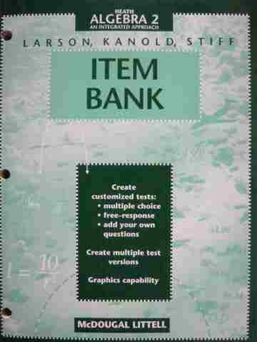 (image for) Heath Algebra 2 An Integrated Approach Item Bank (P) by Larson,