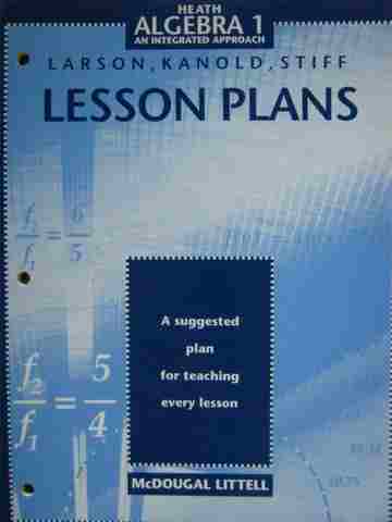 (image for) Heath Algebra 1 An Integrated Approach Lesson Plans (P)