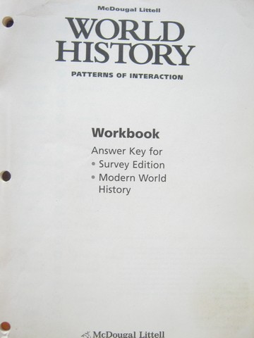(image for) World History Patterns of Interaction Workbook Answer Key (P)