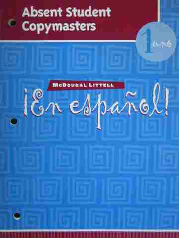 (image for) En espanol! 1uno Absent Student Copymasters (P)