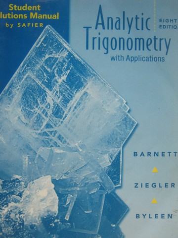 (image for) Analytic Trigonometry with Applications 8th Edition SSM (P)