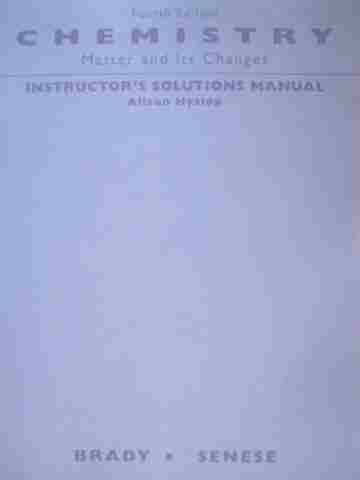 (image for) Chemistry 4th Edition ISM (TE)(P) by Alison Hyslop