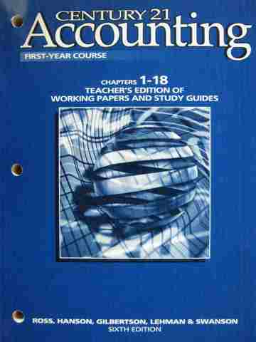 (image for) Century 21 Accounting 1st-Year 6e Working Papers 1-18 (TE)(P)
