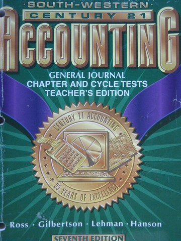(image for) Century 21 Accounting General Journal 7th Edition Tests (TE)(P)