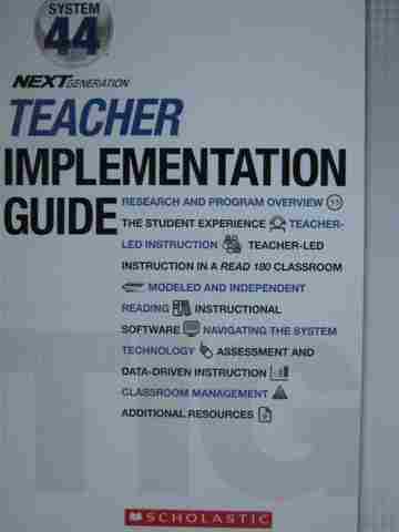 (image for) System 44 Next Generation Teacher Implementation Guide (Spiral)