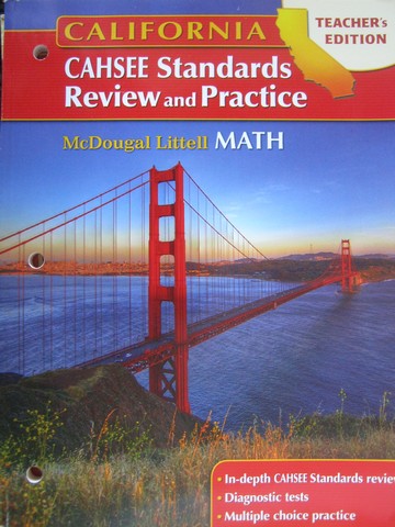 (image for) Math CAHSEE Standards Review & Practice TE (CA)(TE)(P)