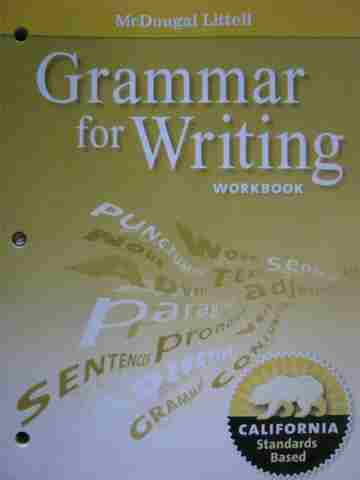(image for) Grammar for Writing 6 Workbook (CA)(P) - Click Image to Close