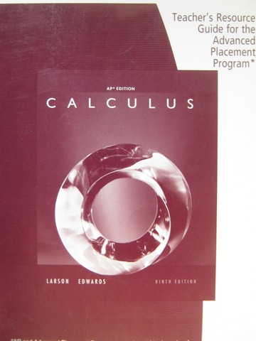(image for) Calculus 9th Edition AP Edition Teacher's Resource Guide (TE)(P)